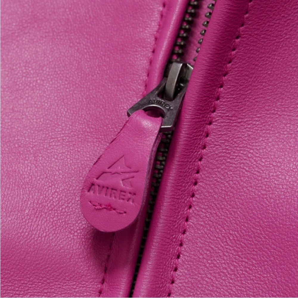 SOLD!! Avirex Cropped Icon Jacket (Fuchsia) - Picture 3 of 6